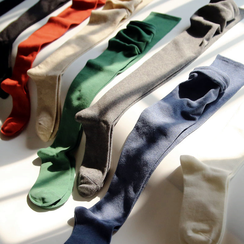 棉质过膝长筒袜微压紧致美腿瘦腿防脱落纯棉JK高筒袜深灰春秋中筒,淘宝优惠券,粉丝福利购,淘宝优惠卷