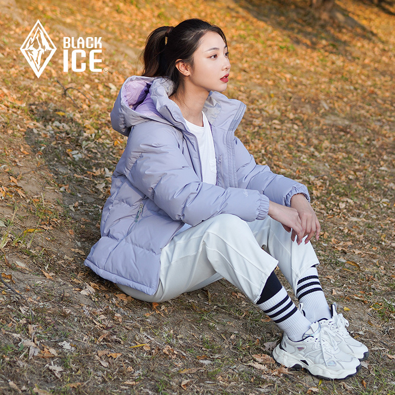 黑冰天枢PLUS鹅绒700蓬男女款轻量加厚连帽超轻加厚羽绒服 F8509 - 图1