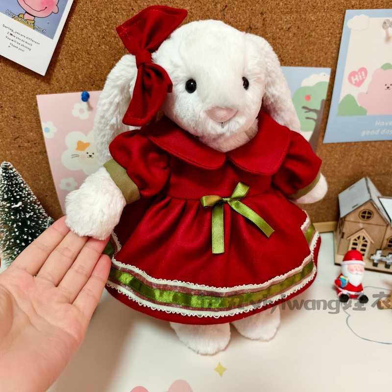 适用于jellycat31厘米邦尼兔衣服medium圣诞裙子背带裤礼裙着替 - 图0