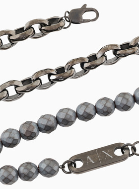 AX/阿玛尼男士多面体赤铁矿项链