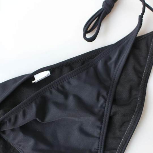 标准女生专业空乘模特比赛泳装黑色艺考三角泳裤学生艺考泳衣女士