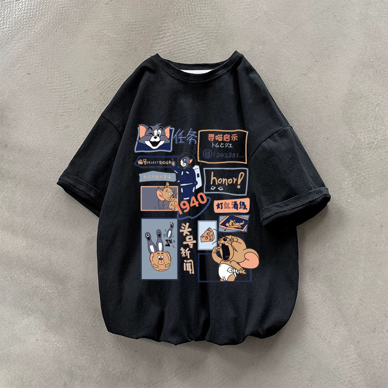 外贸原单正品尾货清仓~卡通潮牌印花短袖T恤ins夏季重磅纯棉上衣,淘宝优惠券,粉丝福利购,淘宝优惠卷