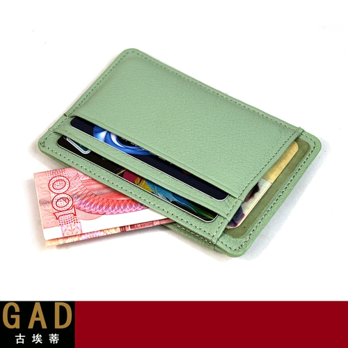 Ультратонкий универсальный картхолдер, рабочий кожаный кошелек, воловья кожа, из натуральной кожи