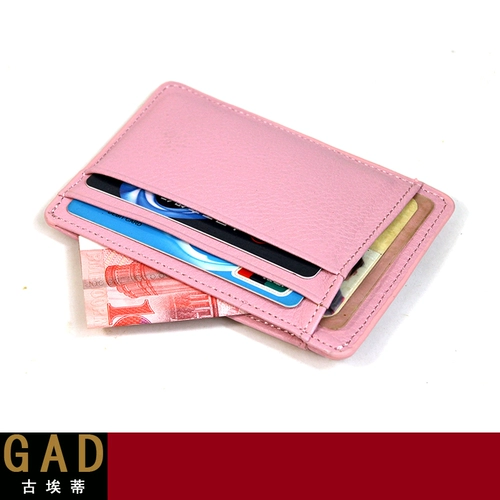 Ультратонкий универсальный картхолдер, рабочий кожаный кошелек, воловья кожа, из натуральной кожи