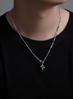 十字架锆石项链男女款轻奢小众精致钛钢毛衣链吊坠高级感生日礼物