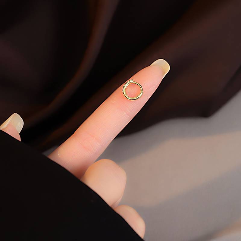 睡觉不用摘耳钉女迷你耳扣小耳圈素圈耳环2022年新款潮超小耳骨环