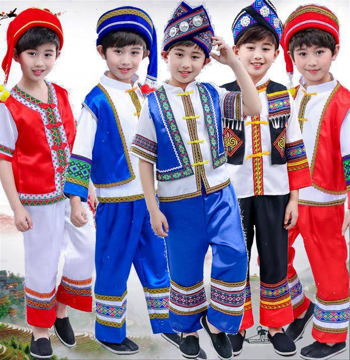 畲族少数民族服装男童苗族舞蹈服 茜宝莉民族服装/舞台装