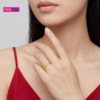 Jewelry striped corrugated ring plain ring stacked daily pure gold gold ring new product for women