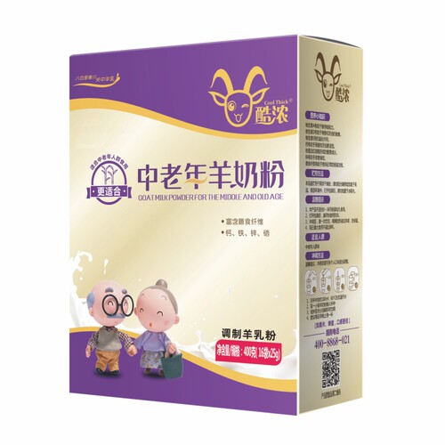 陕西酷浓中老年羊奶粉400g成人益生元高钙富硒 - 图1