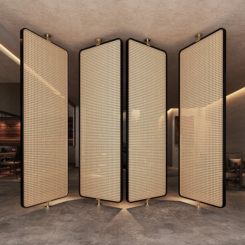 藤编屏风隔断办公室餐厅酒店大堂隔断可定制民宿侘寂风玄关隔断墙,淘宝优惠券,粉丝福利购,淘宝优惠卷
