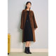Lkbennett wool cashmere brown coat for women