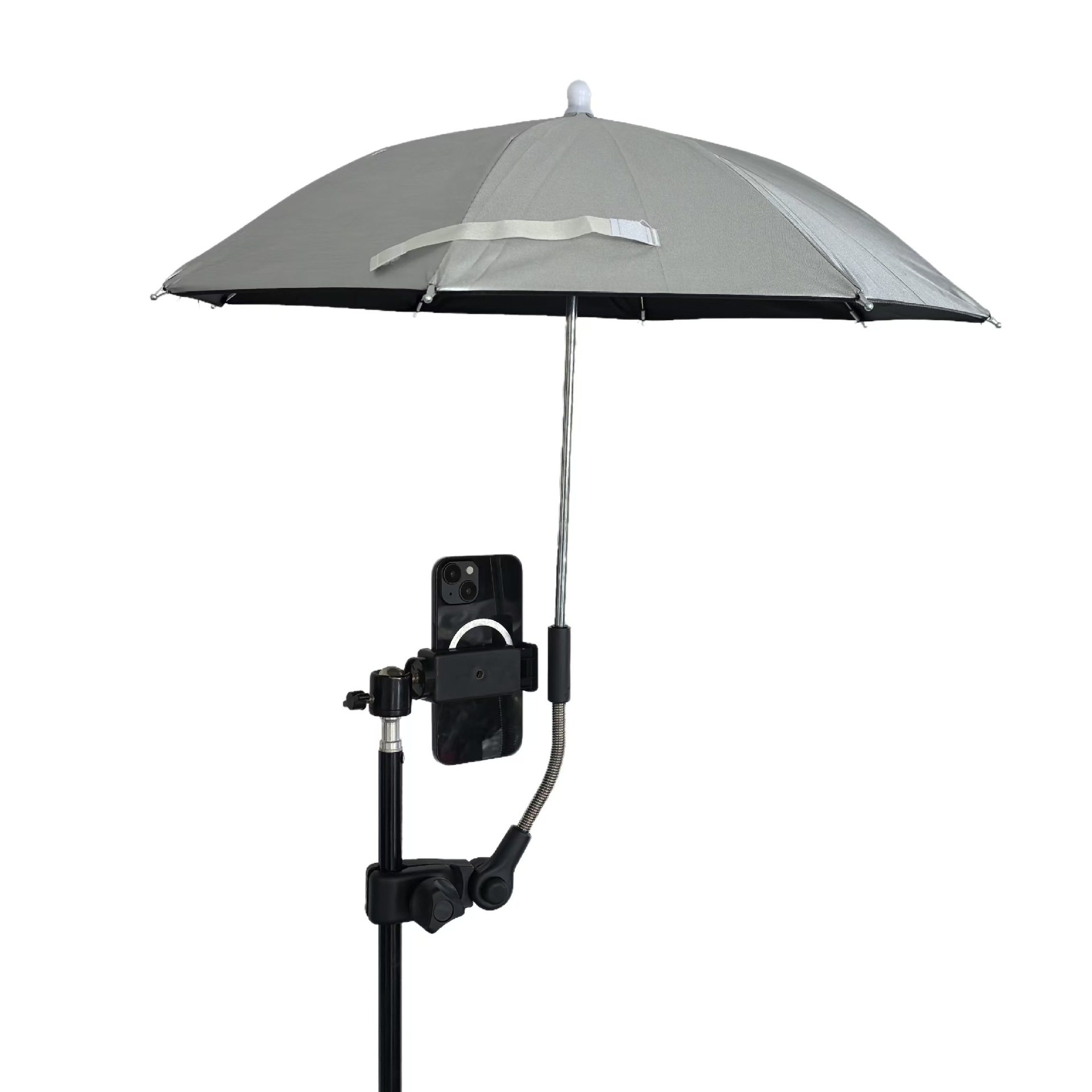 三脚架跟拍云台遮阳伞户外手机直播防晒伞相机拍照外接卡夹防雨伞,淘宝优惠券,粉丝福利购,淘宝优惠卷