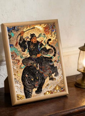 摆件玄关镇宅挂画办公室桌面摆台