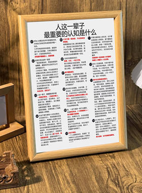 自我提升思维觉醒装饰画桌面摆件