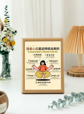 强者心态是练出来相框摆件