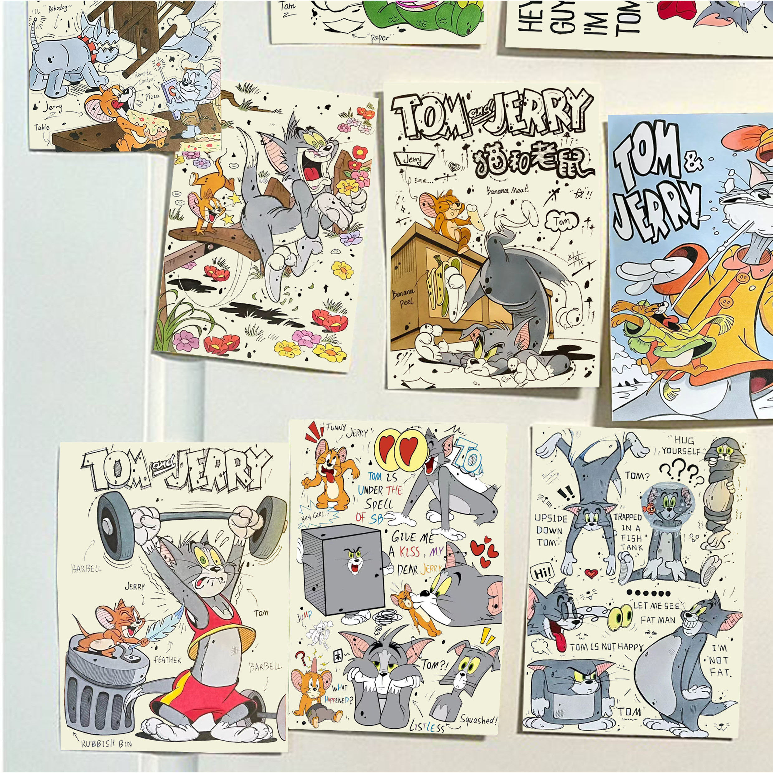 猫和老鼠马克笔手绘墙贴背景墙面装饰海报房间装饰宿舍卡通海报潮,淘宝优惠券,粉丝福利购,淘宝优惠卷