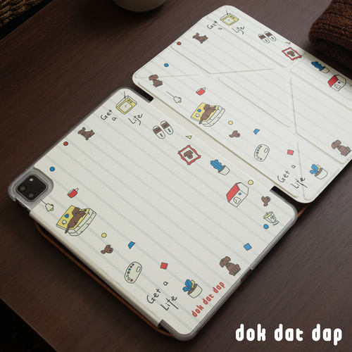 居家狗狗拼贴ipadpro保护套可爱趣味苹果平板ipadpro卡通笔槽ipadair4保护壳个性11寸12.9寸小众苹果ipad壳 - 图2
