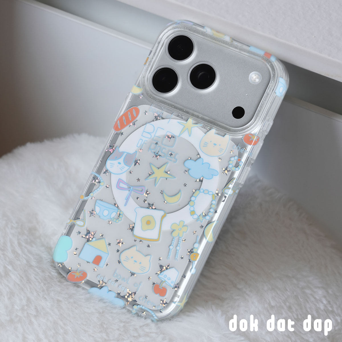 dokdapdat猫咪拼贴图iphone17promax手机壳趣味可爱适用苹果16promax透明保护壳全包新款可爱磁吸苹果17壳女,淘宝优惠券,粉丝福利购,淘宝优惠卷