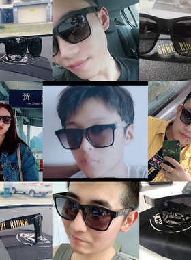 skullrider西班牙方太阳眼镜男女大框偏光近视防紫外线开车GM墨镜