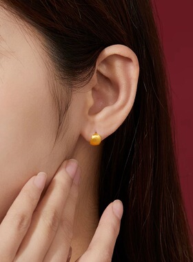 新款仿真黄金硬金拉丝摩登佳人耳
