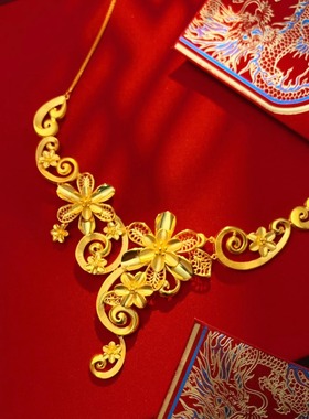 龙凤袍配饰镀黄金结婚拍照饰品