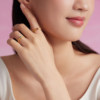 Chow Tai Fook SOINLOVE Treasure Girl Island Blue Wheat Ear Pure Gold Topaz Ring VRV35