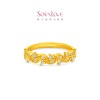 Chow Tai Fook SOINLOVE MUSE series gold vine solid gold diamond ring VRU162