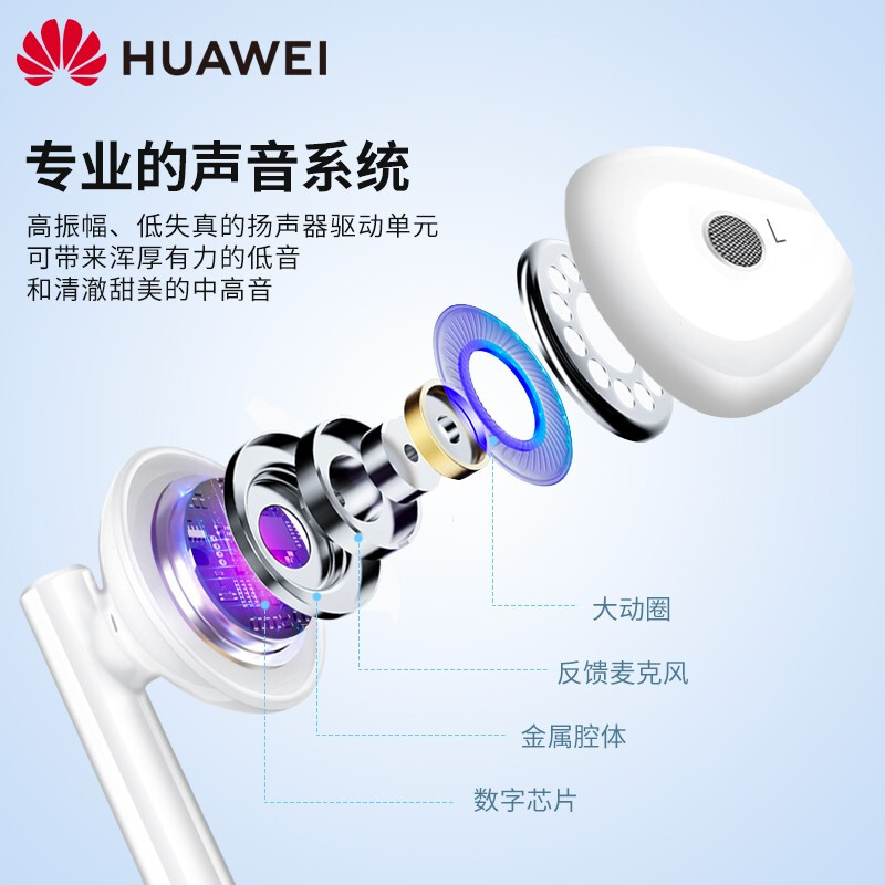 华为原装耳机Mate40 30 20有线P30半入耳式nova6畅享50 60荣耀8X-图2