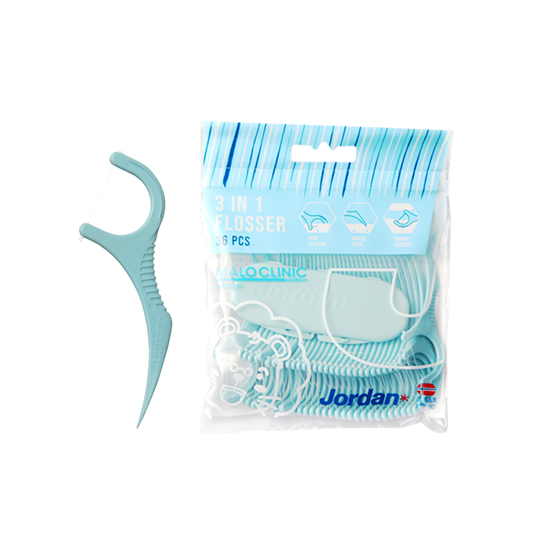 Jordan挪威三合一牙线36个清洁牙缝刮舌苔送便携盒 - 图3