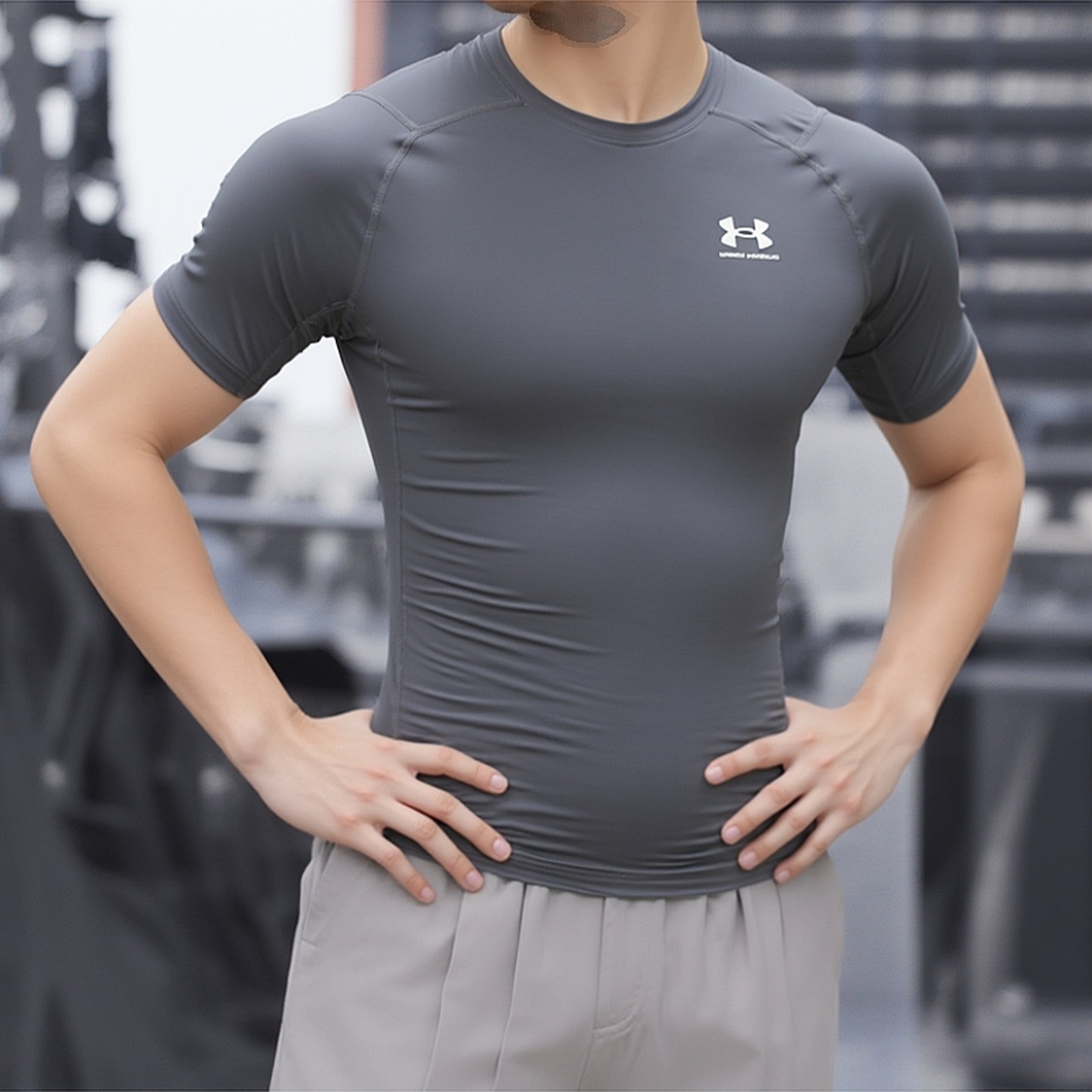 安德玛UA正品男装 2025冬季新款紧身衣短袖T恤跑步健身运动服,淘宝优惠券,粉丝福利购,淘宝优惠卷