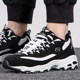 Skechers official website women's shoes 2025 new casual cotton shoes thick-soled classic panda shoes plus velvet dad shoes sneakers