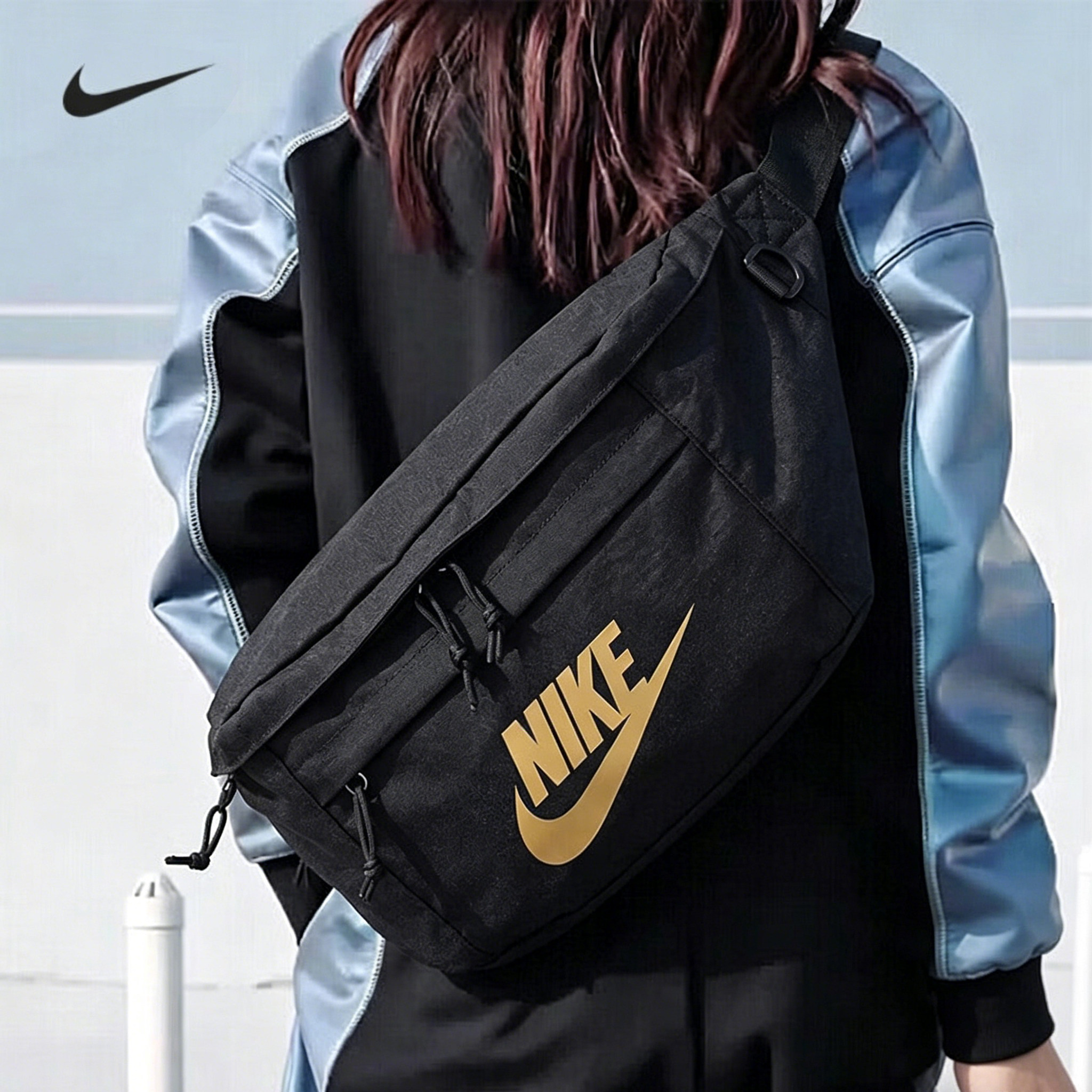 Nike耐克官方正品斜挎包新款男包骑行运动腰包大容量女士户外背包