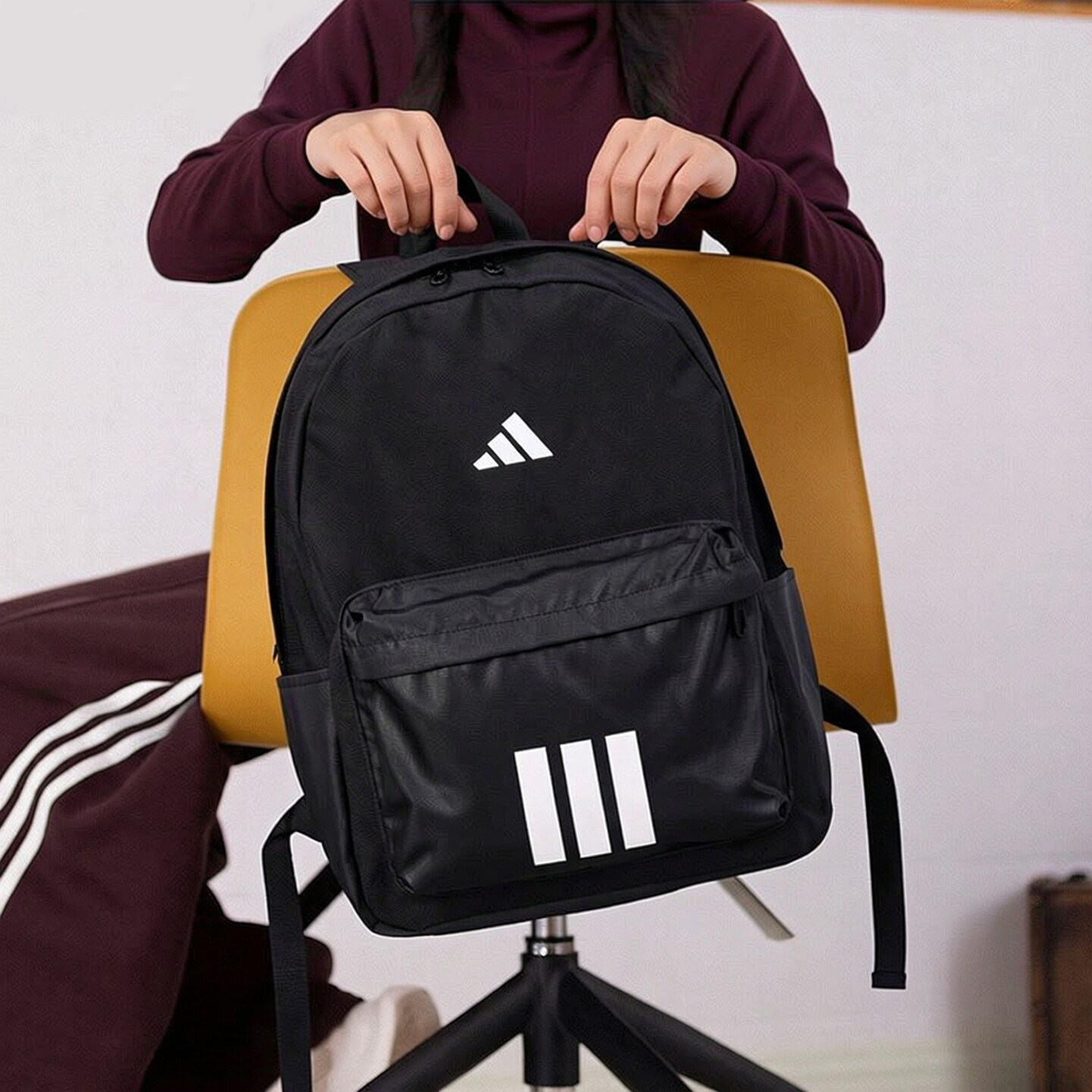Adidas boys and girls backpack summer new casual bag sports bag backpack primary school student junior high school student bag