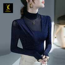 Latin dance practice Dancing Costume Blouses The New Morden Dance Suit Women Gold Silver Silk Senior Feel Ballroom Mark Dance