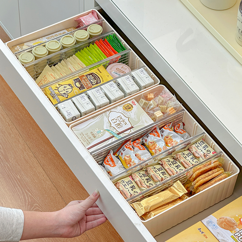 亚克力零食收纳筐抽屉分隔置物架办公室桌面茶包咖啡胶囊整理神器 - 图2