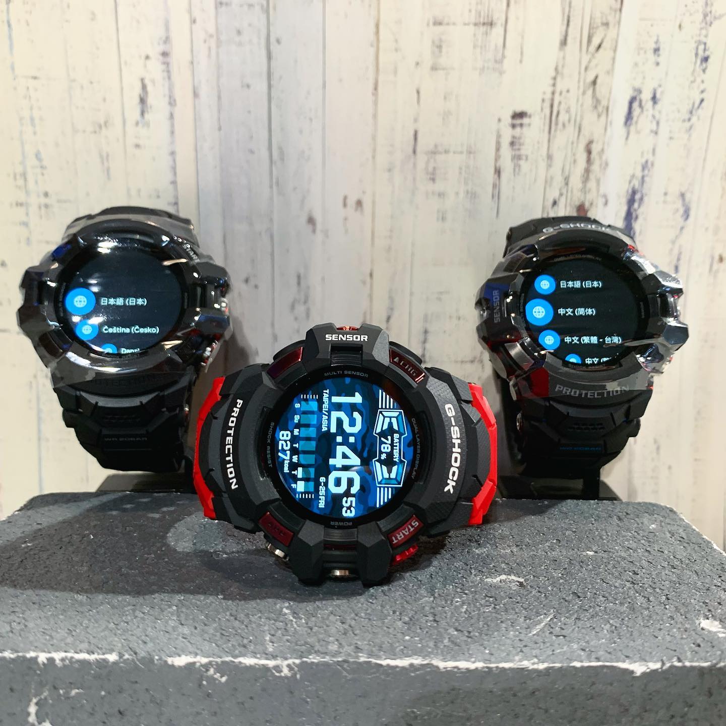 卡西欧G-SHOCK智能触屏户外多功能运动GPS防水手表男GSW-H1000