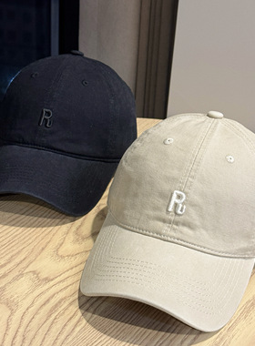 新款R字母简约软顶棒球帽