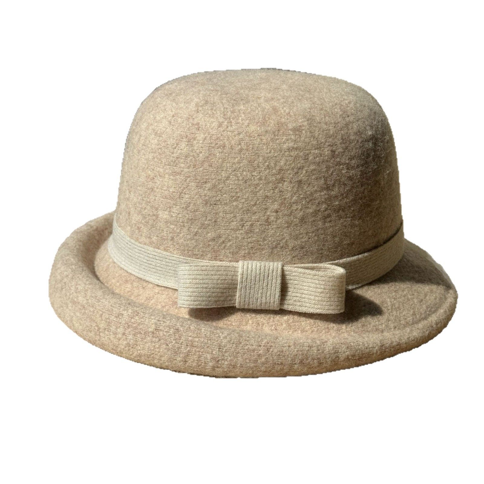 法式高级感卷边羊毛呢妈妈帽女复古蝴蝶结渔夫帽秋冬季千金风帽子,淘宝优惠券,粉丝福利购,淘宝优惠卷