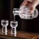 Wine utensils with white wine in one mouthful of stripes and creative artificial blowing