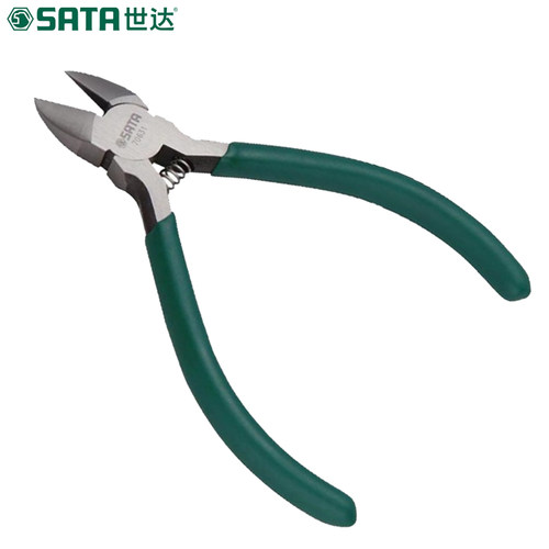 世达工具电工电子剪切钳平刃电子剪斜口钳4 5寸70631 70633剪修花 - 图1
