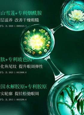 天山雪莲胶原万肽抗皱紧塑淡纹眼部套盒紧致提拉修护眼周保湿正品