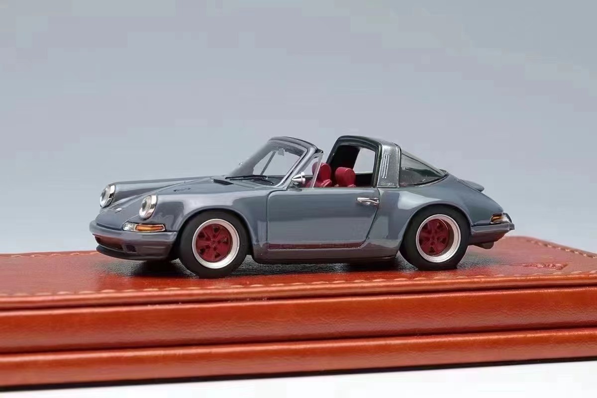 MAKE UP 1:64 保时捷 SINGER 911 964 TARGA 树脂仿真汽车模型 - 图0