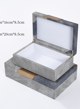 新中式风实木样板房卧室首饰盒