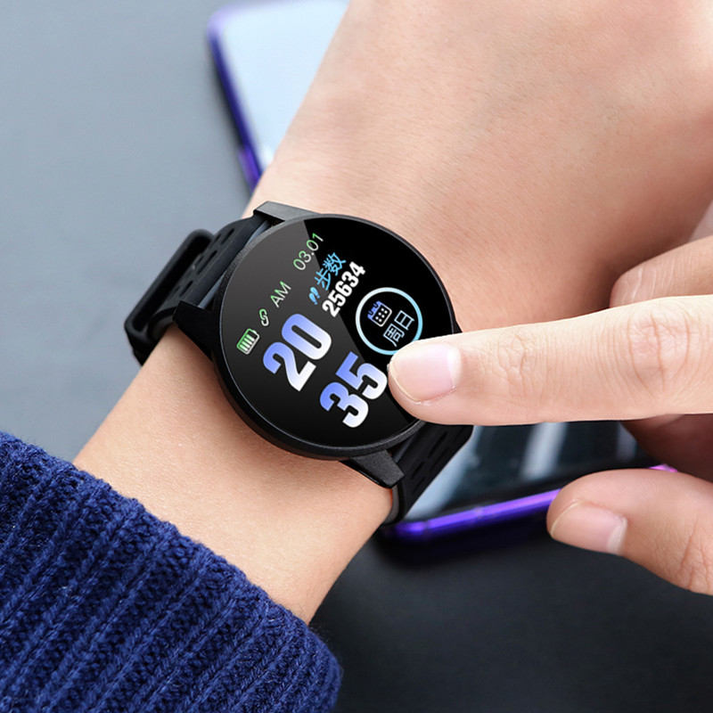 多功能大彩屏电子智能手环男女监测血压心率运动手表闹钟计步通用-图0