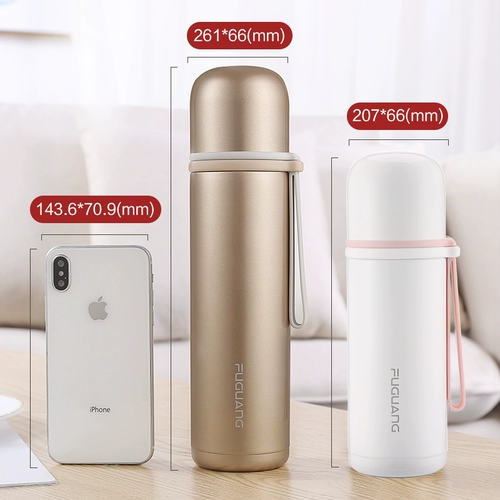 Детский стакан из нержавеющей стали, портативный вместительный и большой чайник для детского сада с гравюрой