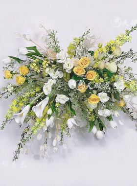 室内花艺软装绢花康乃馨壁挂定制