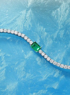 手链小众高级感925银祖母绿