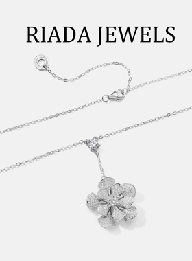 S925纯银项链饰品电镀金高碳钻