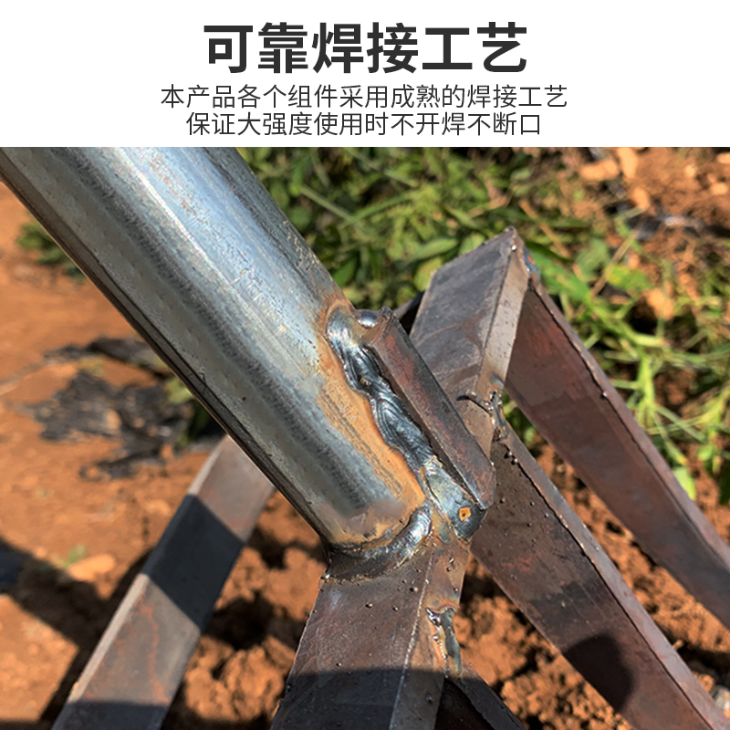 翻地松土神器户外挖地锄头农具开荒人工深翻钢叉耙子农用工具大全-图3