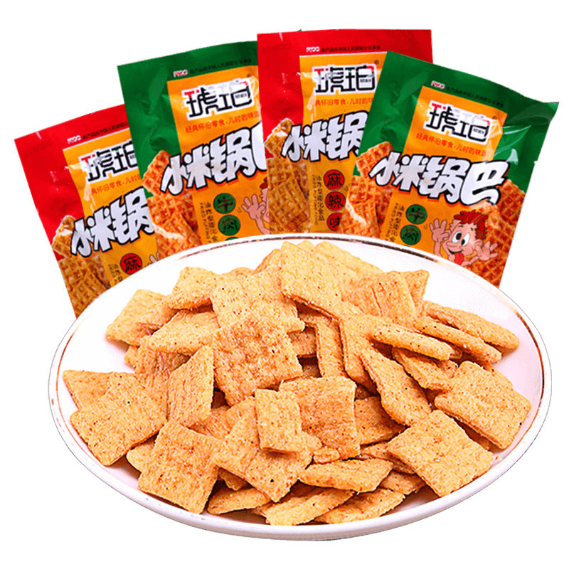 琥珀小米麻辣味8090后儿时休闲锅巴 达令女王食品膨化食品